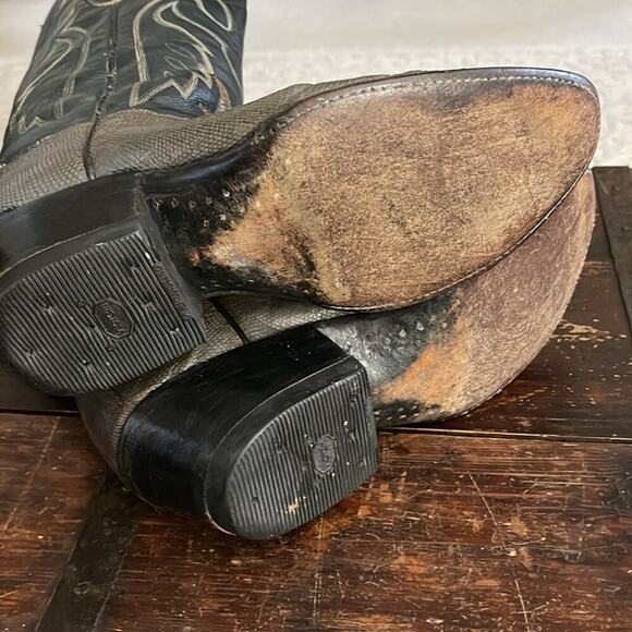 Men's Crown Boot Company Two-Tone Vintage Western Boot Fits Size 8 - Picture 6 of 7